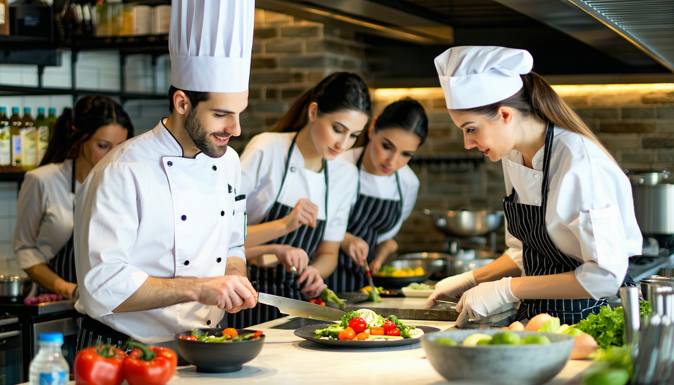 découvrez nos stages pratiques en restauration gastronomique : perfectionnez vos compétences culinaires aux côtés de chefs expérimentés, vivez une immersion totale en cuisine et développez votre savoir-faire dans un environnement professionnel et raffiné.