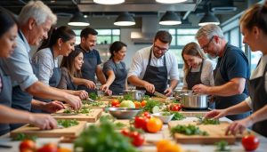 participez à des ateliers culinaires uniques pour renforcer la cohésion de votre équipe. vivez une expérience gourmande et conviviale qui favorise l’entraide et le travail d’équipe dans une ambiance chaleureuse.