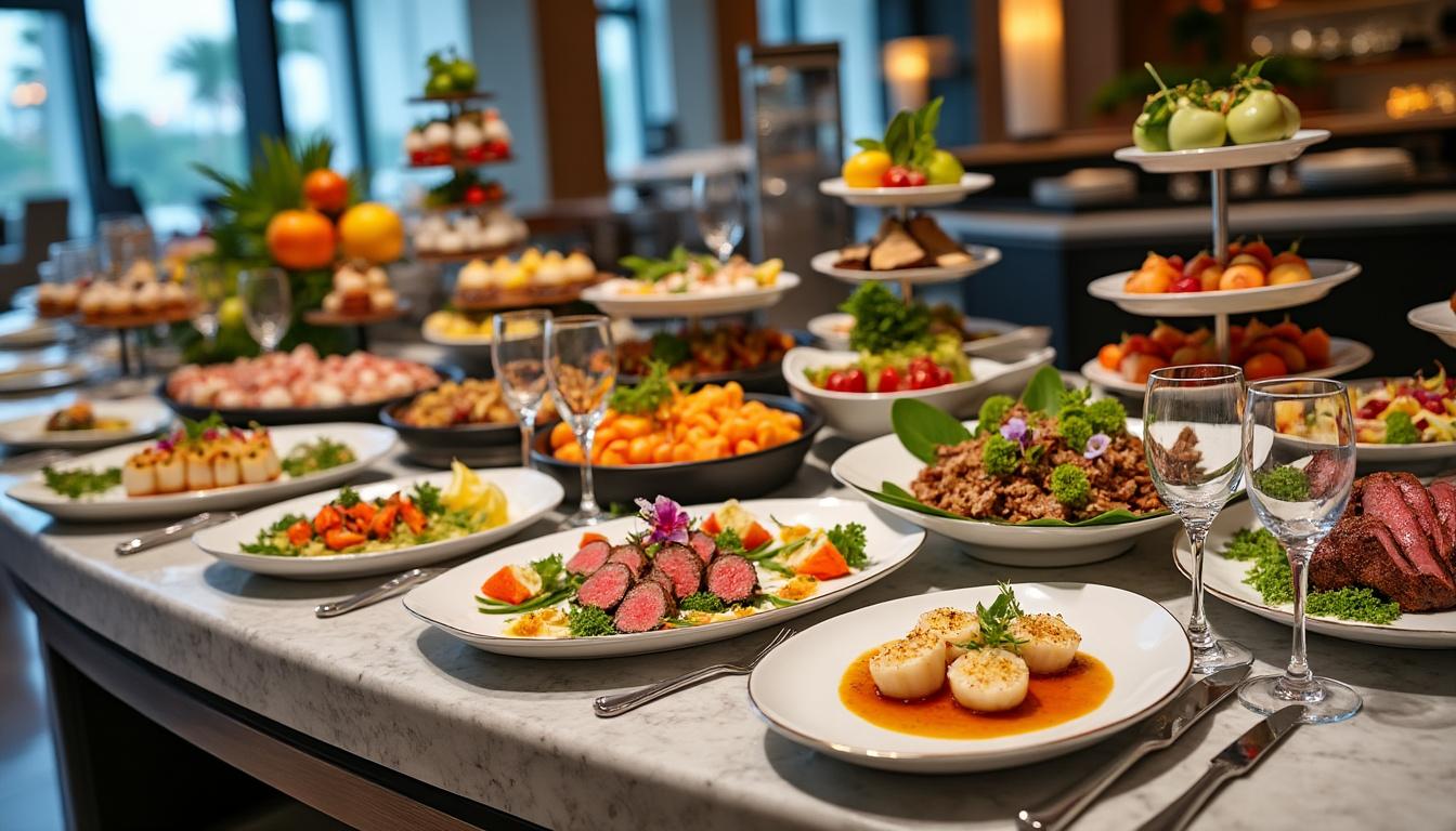 découvrez notre buffet signatures alliant plats chauds et froids, optimisé pour un flux fluide des invités et garantissant la sécurité alimentaire.